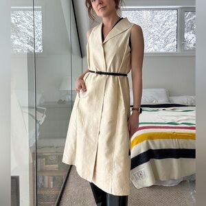 Eileen Fisher 100% Silk Long Vest small